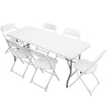 6 ft table and 6 chairs