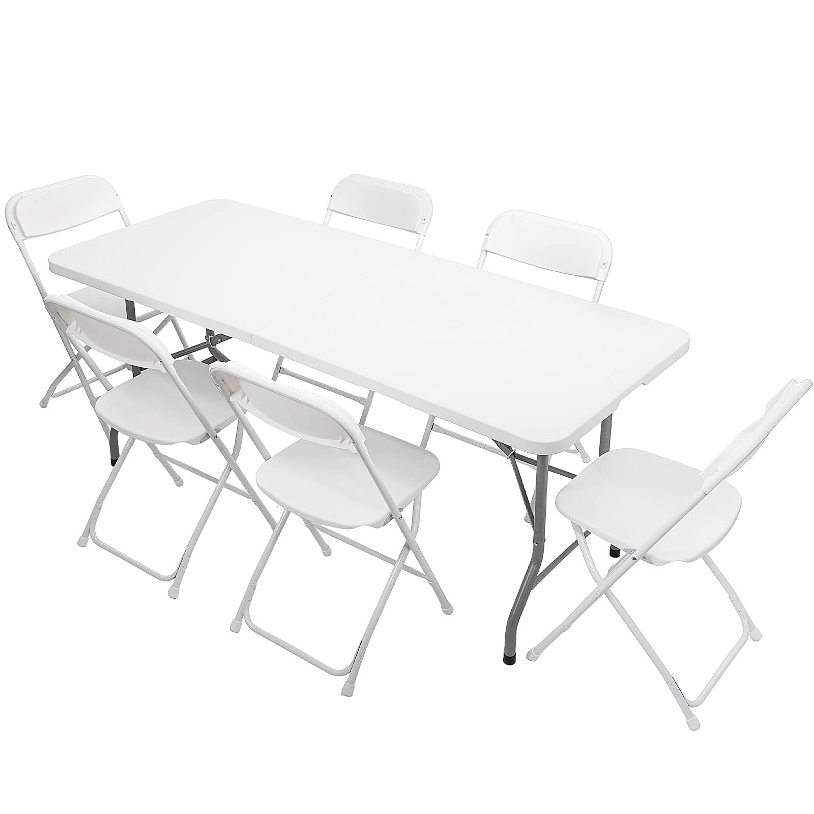 6 ft table and 6 chairs